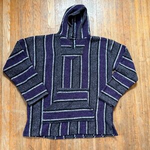 Mexican Baja Striped Pullover Hoodie ~ sz XL (unisex)